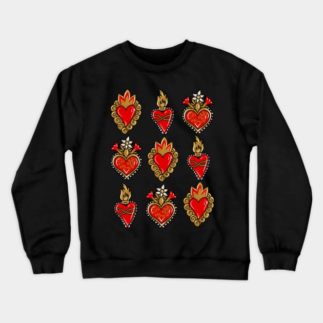 Sacred hearts Crewneck Sweatshirt by Pendientera